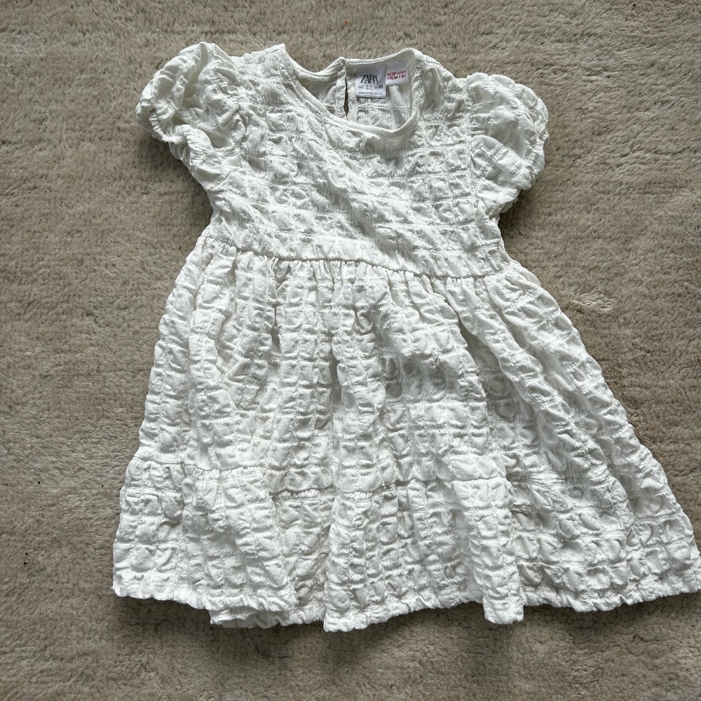 Zara Girls White Lace Dress
